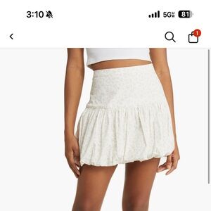 Nordstrom BP bubble mini skirt with light flowers